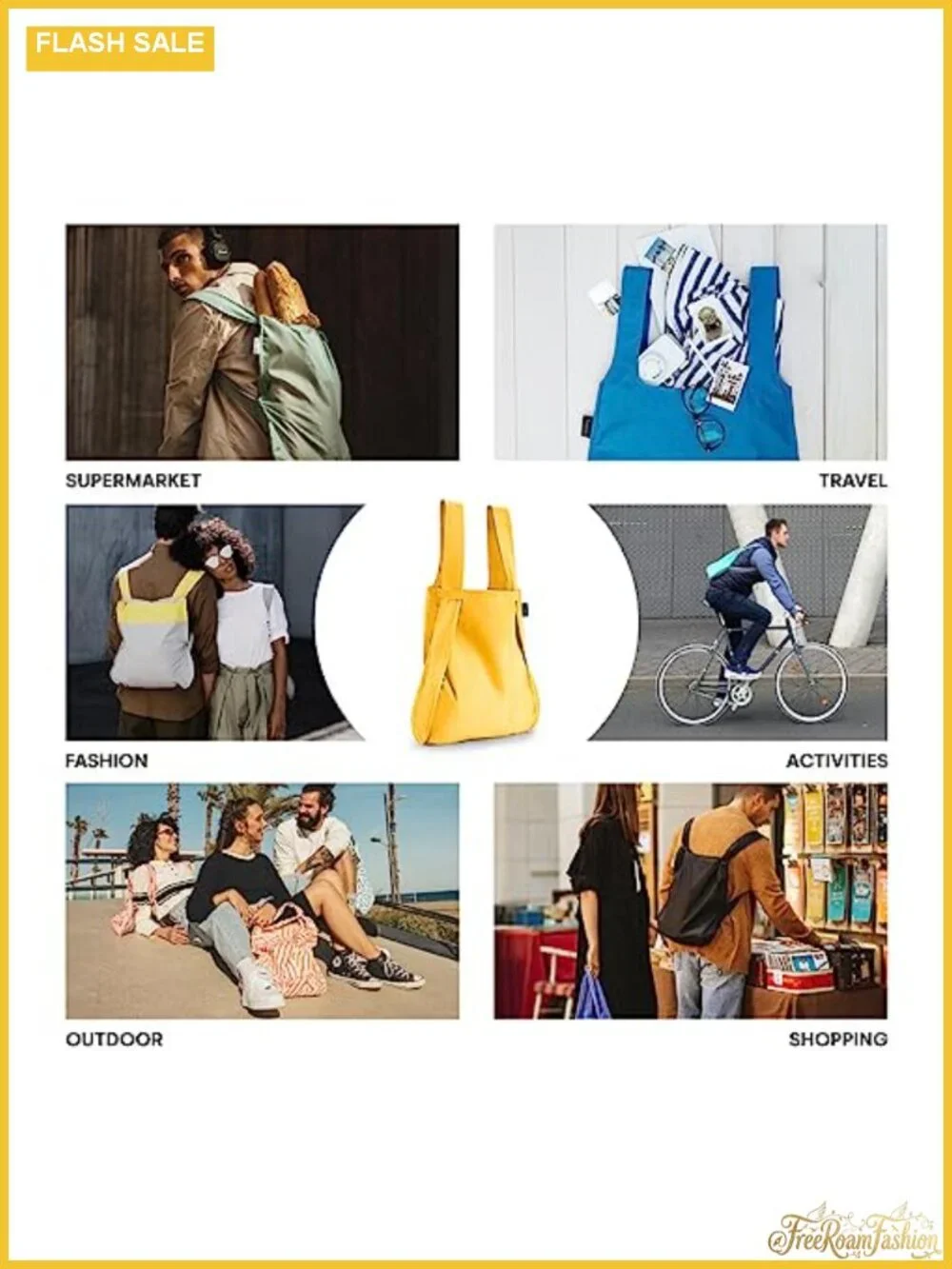 2-in-1 Foldable Tote & Backpack, Cotton & Rip-Stop Nylon, Water Resistant